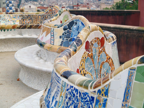 parK guell in barcelona, spain