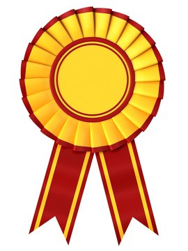 Yellow Ribbon award with a red border