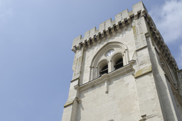 Fototapeta na wymiar medieval church steeple in France