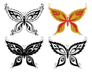 Butterflies with abstract pattern