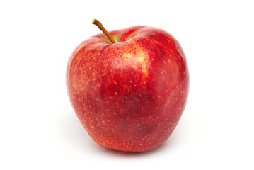 Fototapeta na wymiar one red apple on white background
