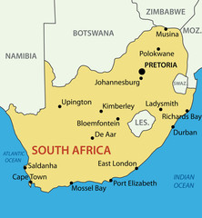 Republic of South Africa - vector map - 41734677