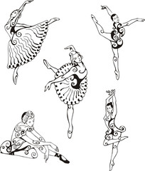 Dancing ballerinas
