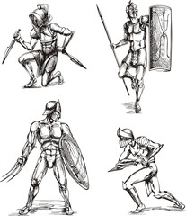 Ancient Gladiator Sketches