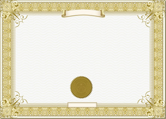 Gold detailed cerificate
