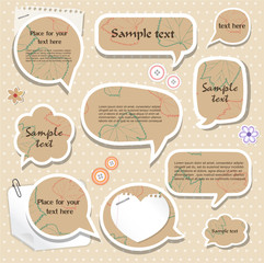 Speech bubbles & scrapbook elements