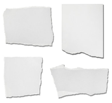 white paper ripped message background