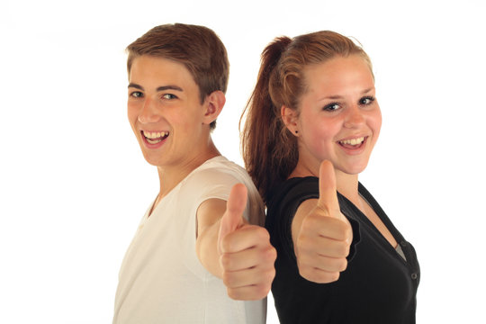 Zwei Teens Daumen  23.5.12