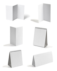 leaflet notebook textbook white blank paper template