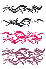 Three black waves