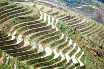 Keuken spatwand met foto terraces in springtime © chungking