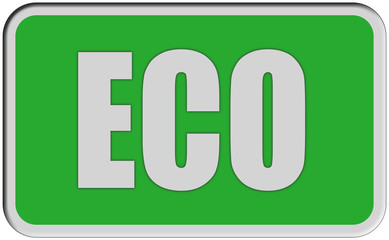 Sticker grün eckig rel ECO