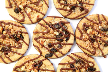 tasty cookies with dry fruits and grain
