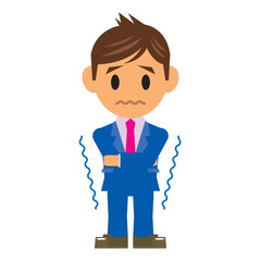 ビジネスマン イラスト 寒い