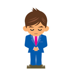 ビジネスマン イラスト お辞儀