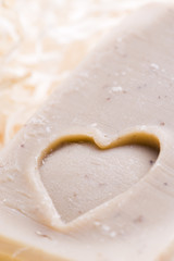 Seife mit Herzmuster