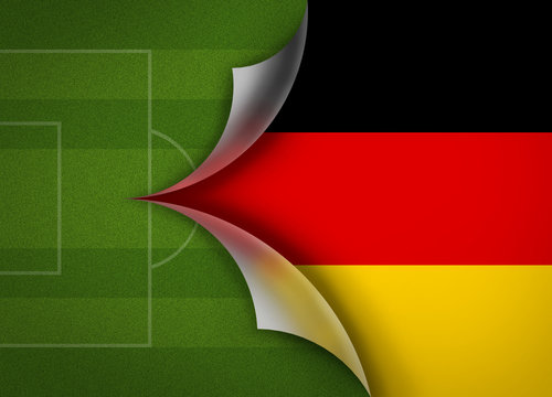 soccer field on germany flag