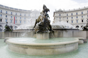 Fototapeta na wymiar Fontana delle Naiadi in Rome, Italy