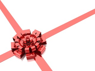 3d gift wrap bow and ribbon