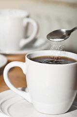 Cup of coffee with suger