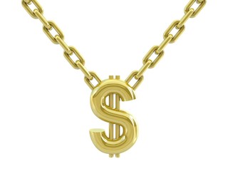 Dollar sign with chain