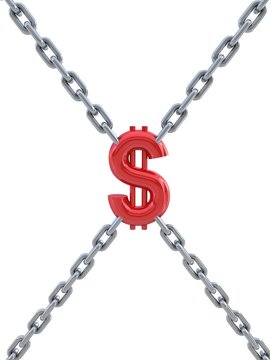 Dollar sign with chain