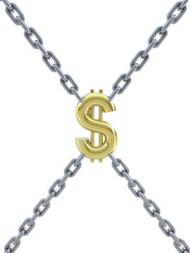 Dollar sign with chain