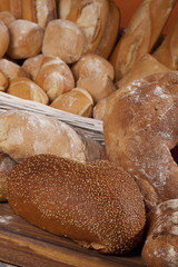 pane cotto al forno, assortimento