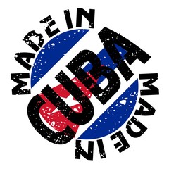 vector label Made in Cuba