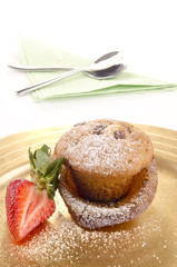 home made old english pie with strawberry