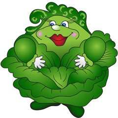 Cartoon cabbage