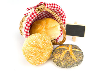 Mohnbrötchen und Sesambrötchen