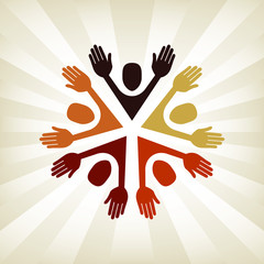 Colorful people vector.