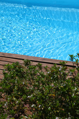 Closeup of private swimming pool