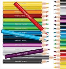 Different colored pencils