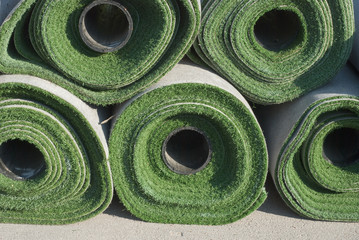 Rolls of Artificial Grass