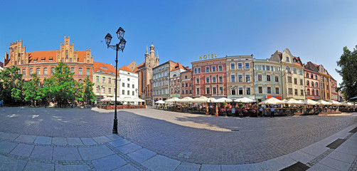 Torun, Poland - Stitched Panorama - obrazy, fototapety, plakaty
