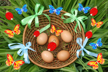 Basket of Easter eggs