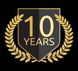 Fototapeta premium laurel wreath 10 years