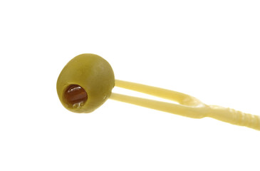 Stuffed olive on stick