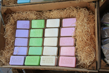 Bars of soap on a French market