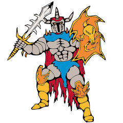 knight with shield and sword