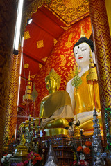 Buddha Image In Temple Of Thailand