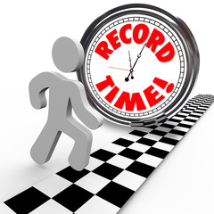 Record Time Runner Beats Clock for Best Timing