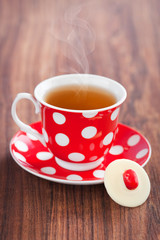 Cup of tea and white chocolate