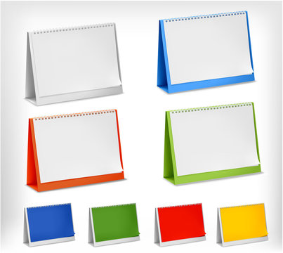 Blank desktop calendars. Vector illustration