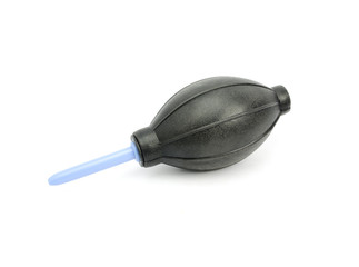 a black blower; can be used for cleaning camera sensor