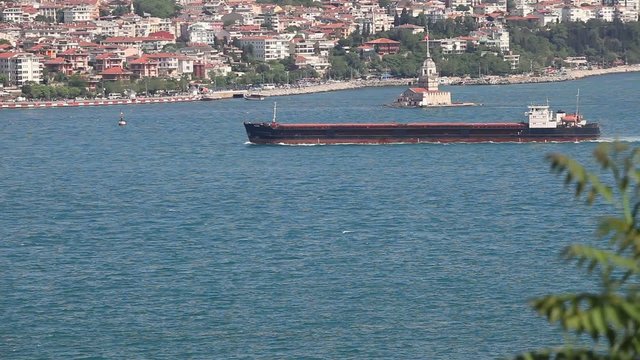 container ship passing bosphorus