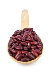 Fototapeta premium Red beans on wooden spoon.
