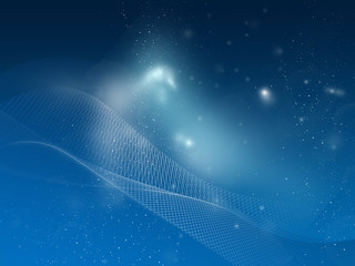 Blue mesh space, background